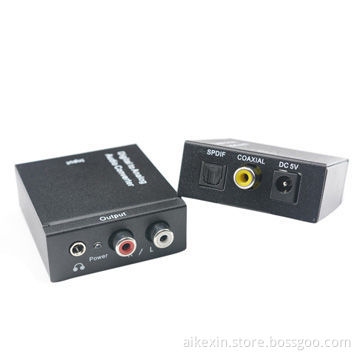 Digital Toslink SPDIF, input to analog audio RCA L/R output